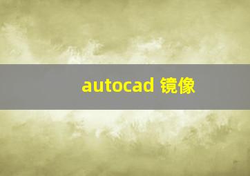 autocad 镜像